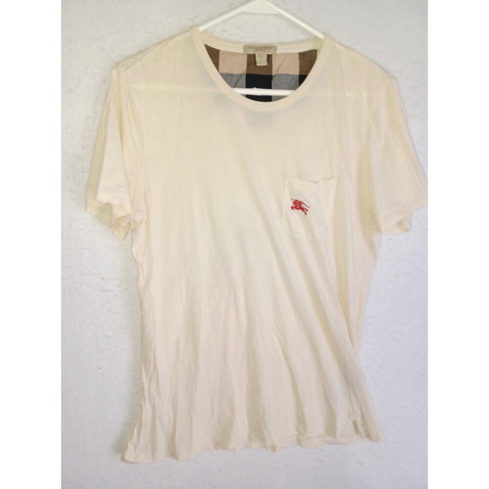 Burberry Brit Womens Short Sleeve Tee Shirt Blouse White Size Small Reg$495